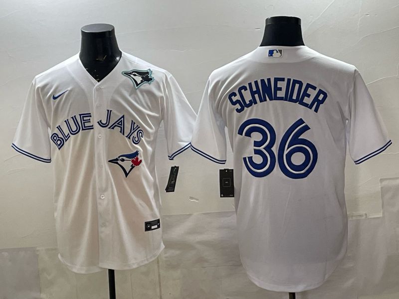 Men 2025 Toronto Blue Jays #36 Schneider white Game Nike MLB Jersey style 04